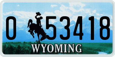 WY license plate 053418