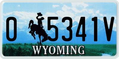 WY license plate 05341V