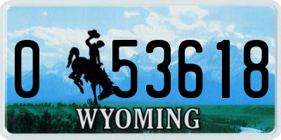 WY license plate 053618