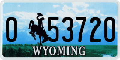 WY license plate 053720