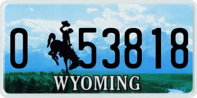 WY license plate 053818