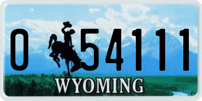 WY license plate 054111