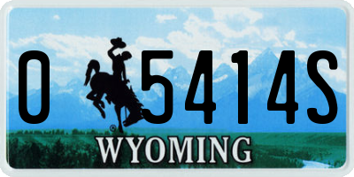 WY license plate 05414S