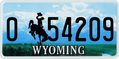 WY license plate 054209