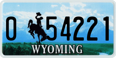 WY license plate 054221