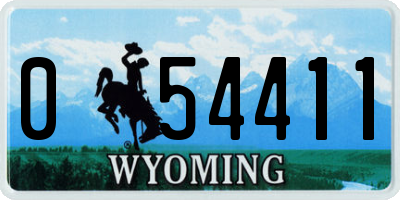 WY license plate 054411