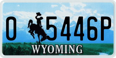 WY license plate 05446P