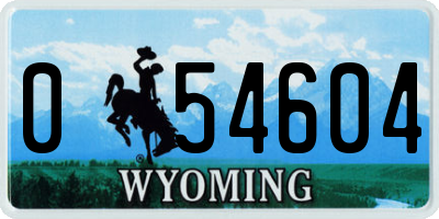 WY license plate 054604