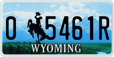 WY license plate 05461R