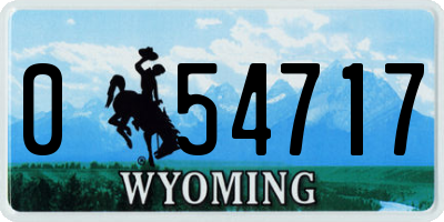 WY license plate 054717