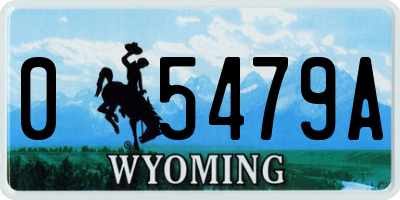 WY license plate 05479A