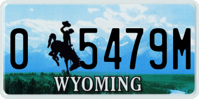 WY license plate 05479M