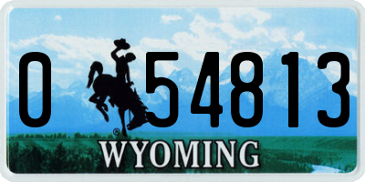 WY license plate 054813
