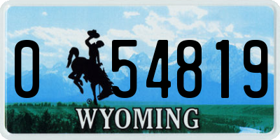 WY license plate 054819