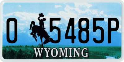 WY license plate 05485P