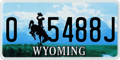 WY license plate 05488J