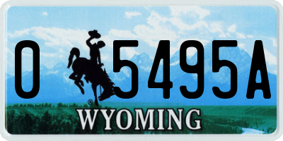 WY license plate 05495A