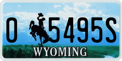 WY license plate 05495S
