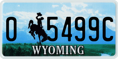 WY license plate 05499C