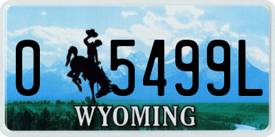 WY license plate 05499L