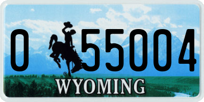 WY license plate 055004