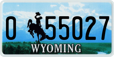 WY license plate 055027