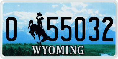 WY license plate 055032