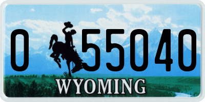 WY license plate 055040