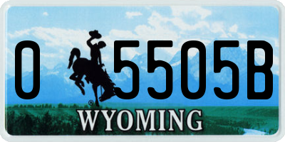 WY license plate 05505B
