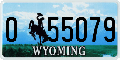 WY license plate 055079