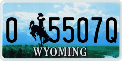WY license plate 05507Q