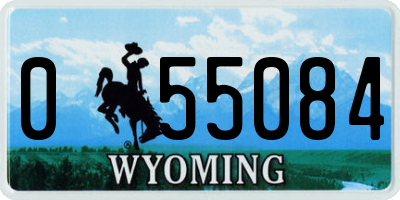 WY license plate 055084
