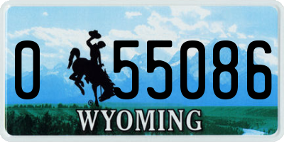 WY license plate 055086