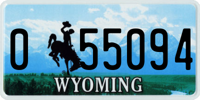 WY license plate 055094