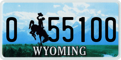 WY license plate 055100