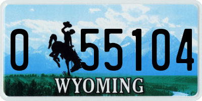 WY license plate 055104