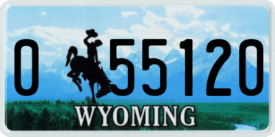 WY license plate 055120