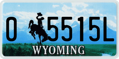 WY license plate 05515L