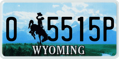 WY license plate 05515P