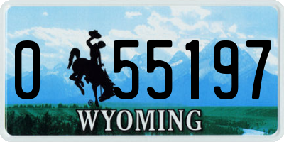 WY license plate 055197