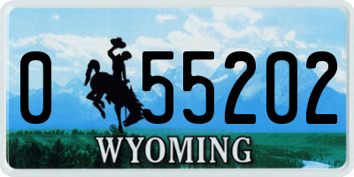 WY license plate 055202