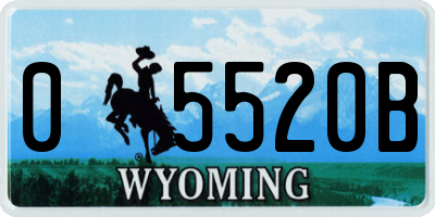 WY license plate 05520B