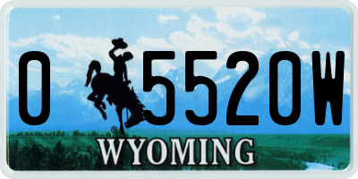 WY license plate 05520W