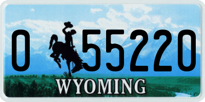WY license plate 055220