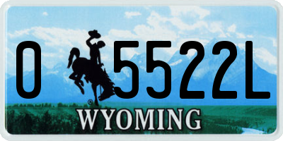 WY license plate 05522L