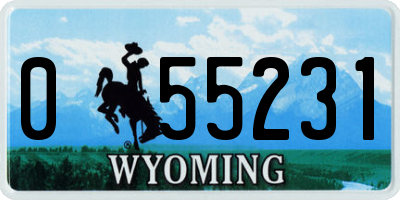 WY license plate 055231