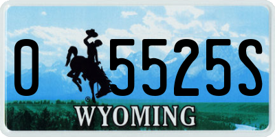 WY license plate 05525S