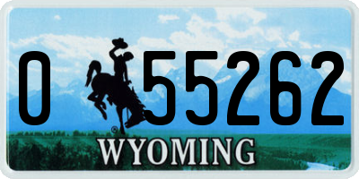 WY license plate 055262