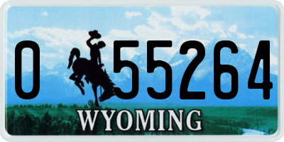 WY license plate 055264