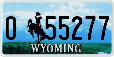 WY license plate 055277
